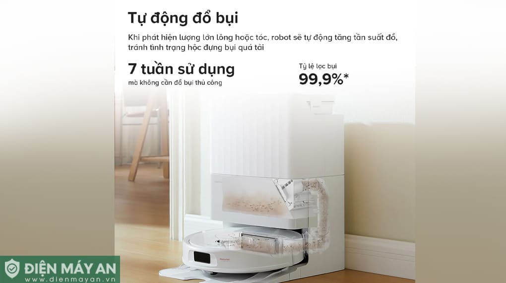 Robot hút bụi lau nhà Roborock Qrevo C Pro - Đen/Trắng